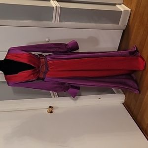 L'ATISTE Purple and Red Maxi Dress